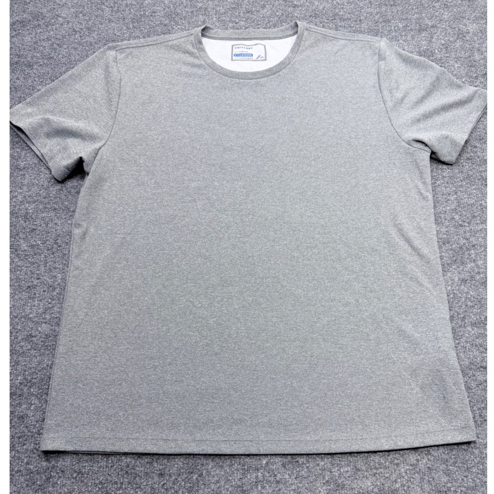 Twillory Mens 2XL Grey Heathered Athleisure Athlounger Short Sleeve T-Shirt Top
